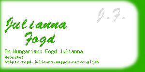 julianna fogd business card